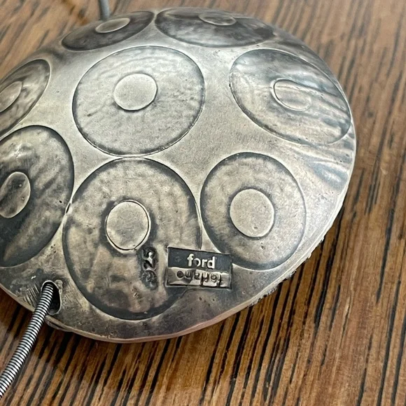 Forlano + Ford necklace on 18” oxidized silver chain. Reversible. One of a kind. - Picture 3 of 13